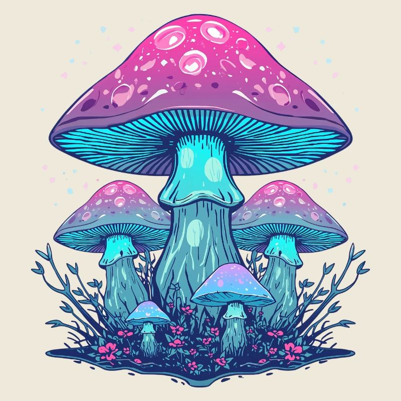 Champignons Néon Éthéré