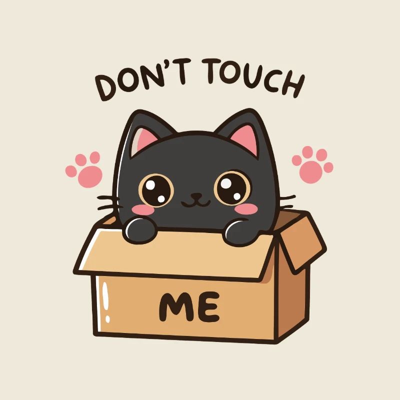 Naughty Cat in Box: Do Not Touch