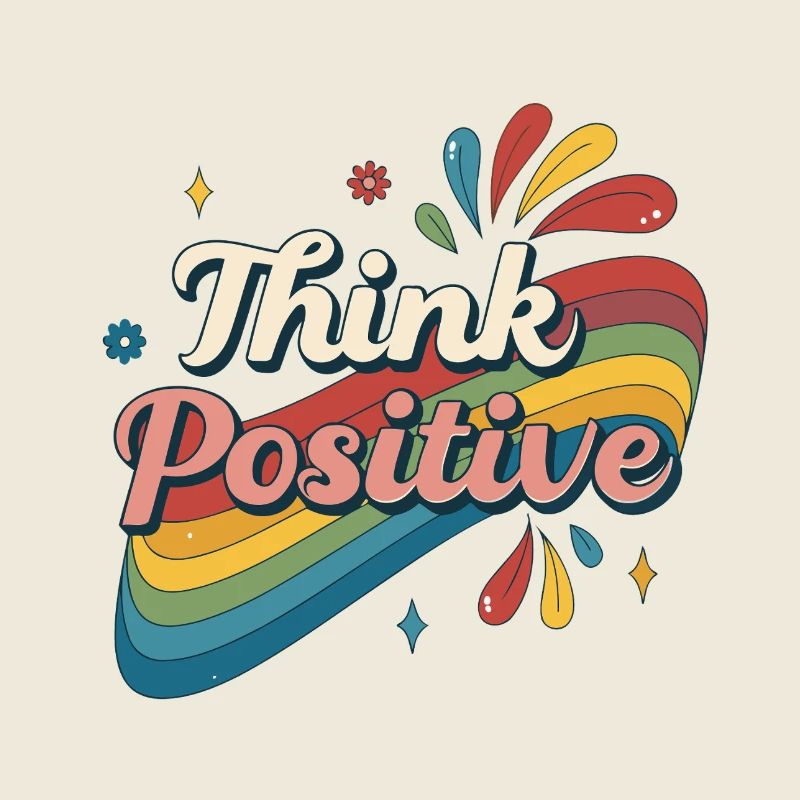 Denken Sie an den positiven Regenbogen