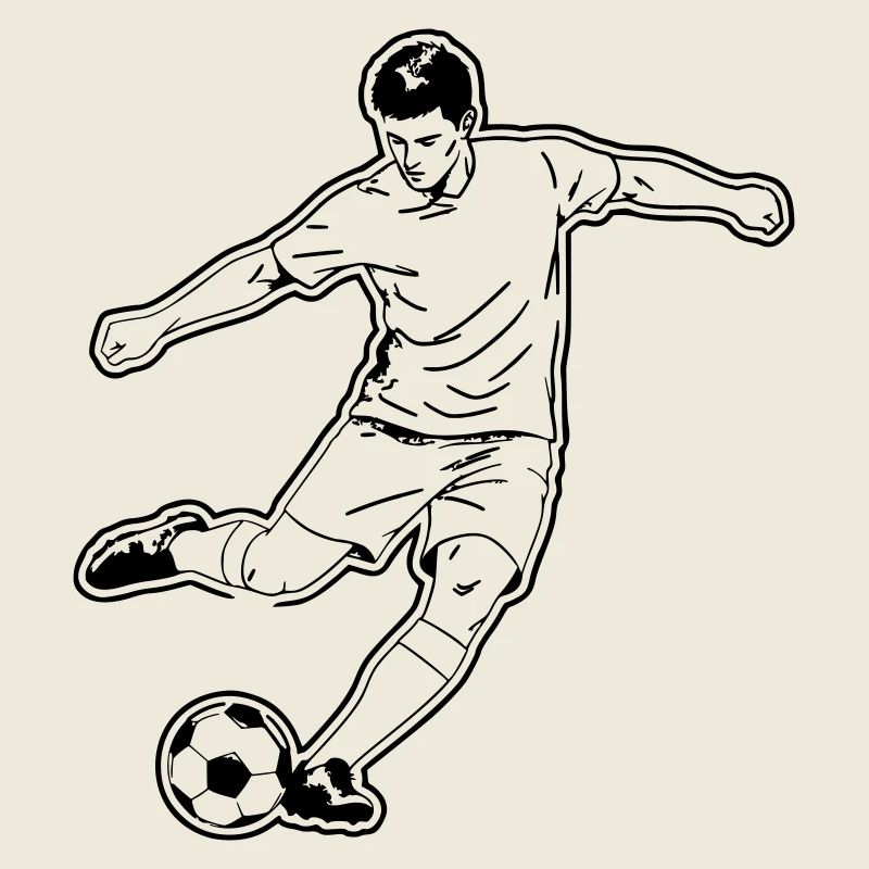 Fußball Spieler Schuss Torjäger Vektor