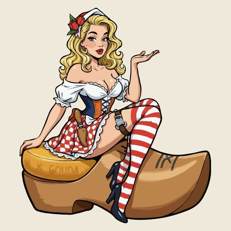Pin-up hollandaise en sabot