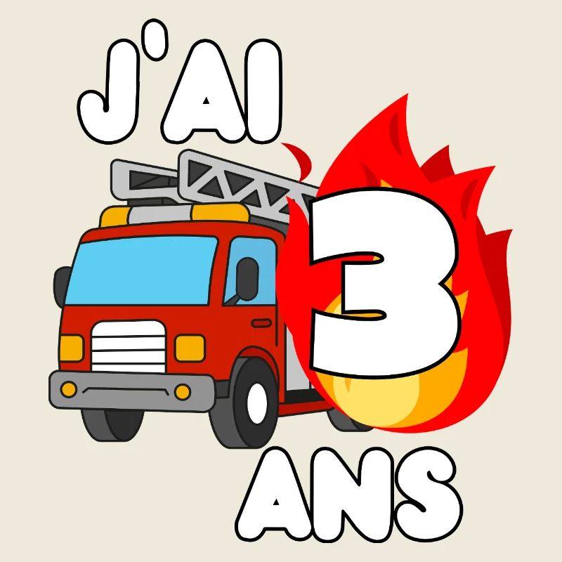 J’ai 3 ans camion de pompier fun
