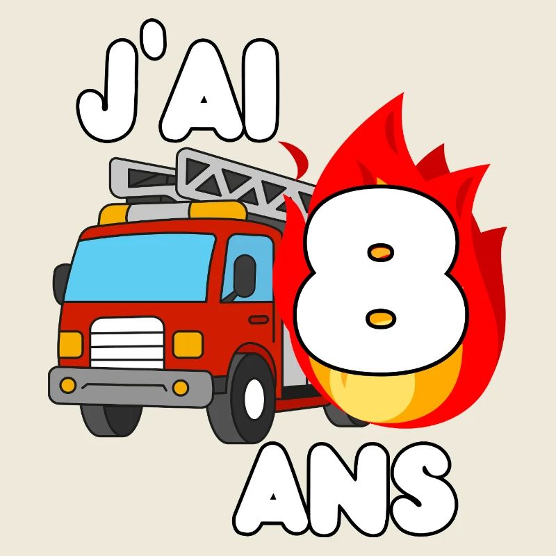 J’ai 8 ans camion de pompier fun