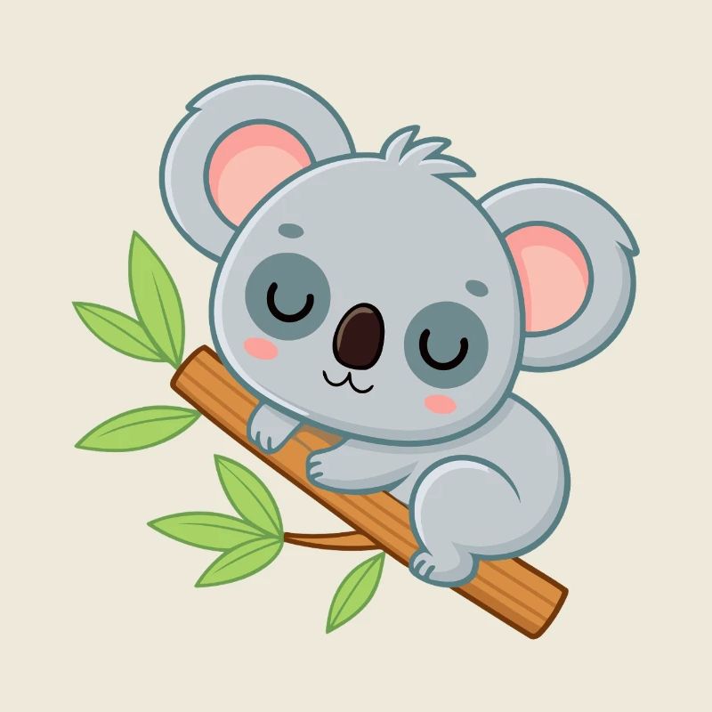 Baby-Koala auf einem Ast