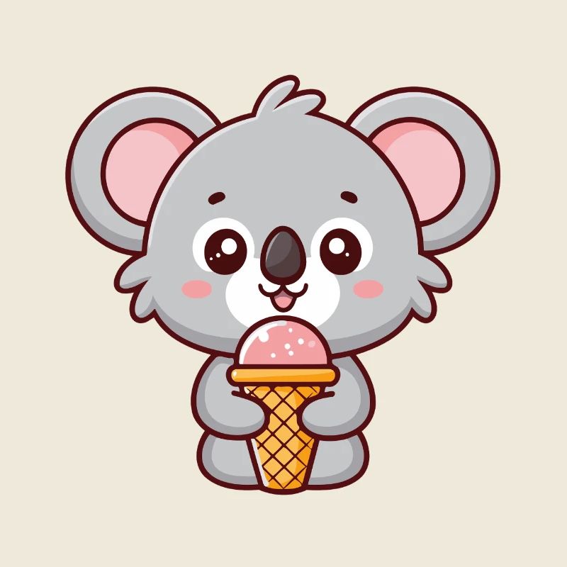 Gourmet-Koala mit Pastelleis