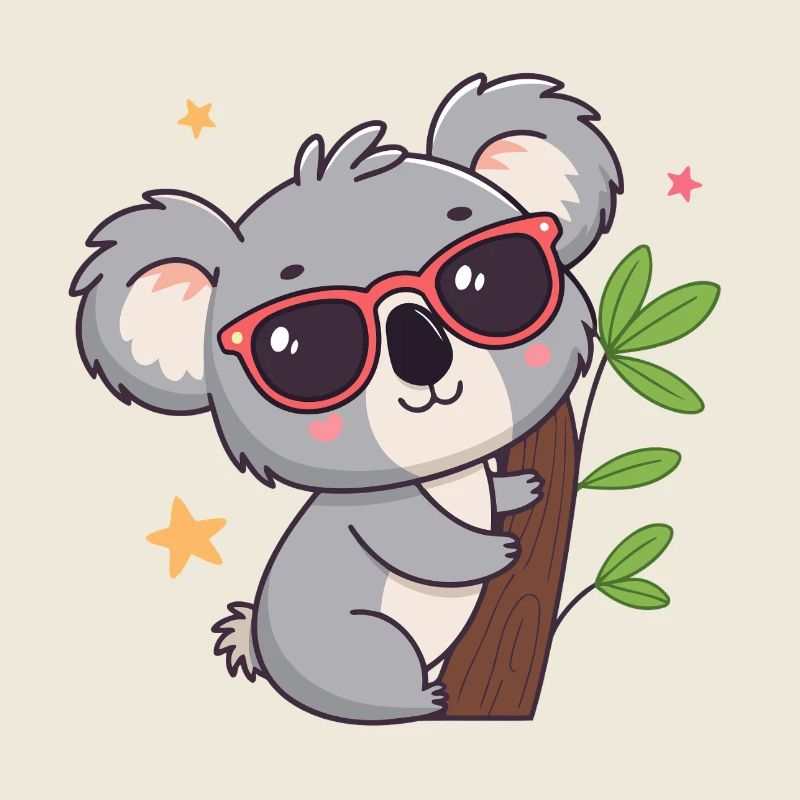 Koala-Chic Sonnenrote Brille