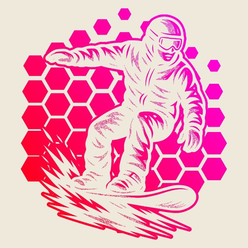 Conception vintage de snowboard pour snowboard