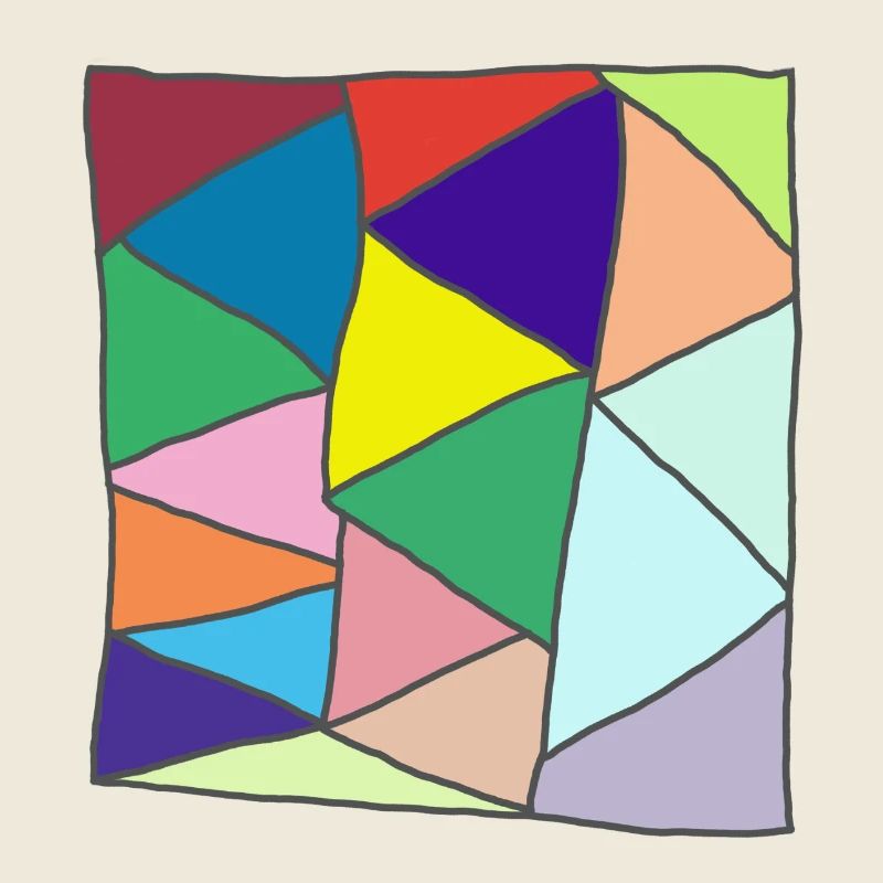 Geometric Glass Mosaic Burst