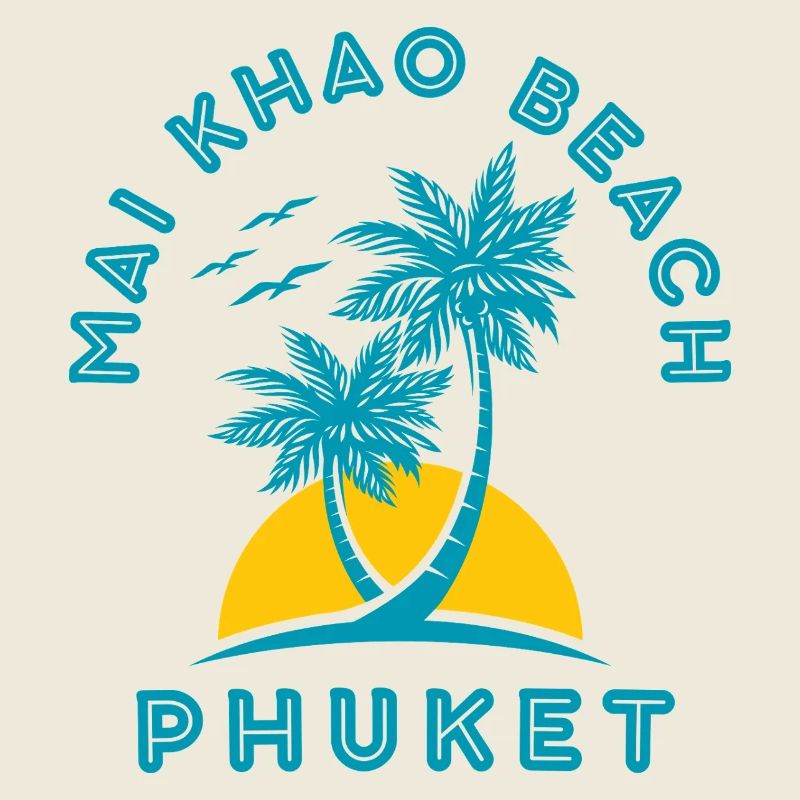 Phuket Mai Khao Beach Palm Sunset