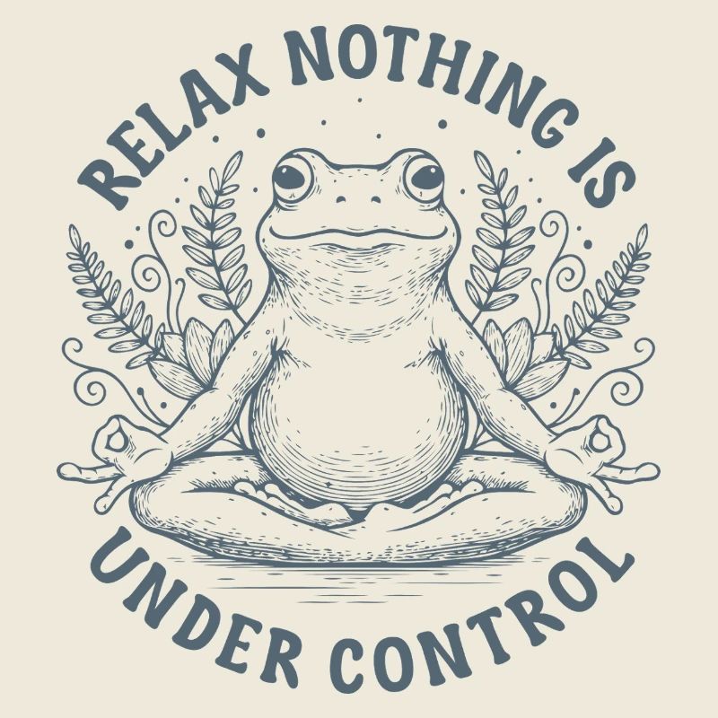 Funny Yoga Mindfulness Meditating Frog