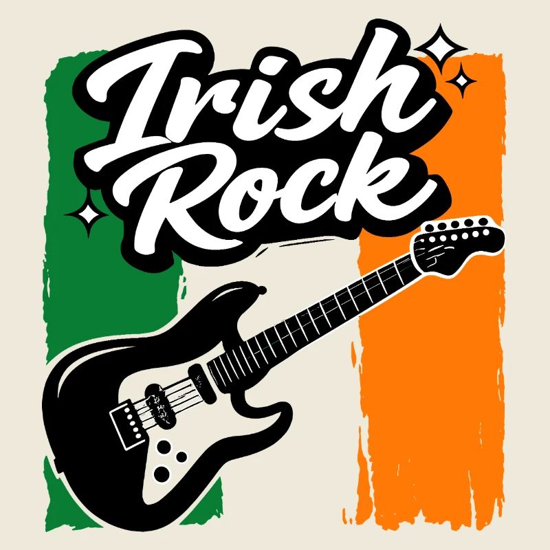 E-Gitarre St Patrick Flagge Rock Geschenk
