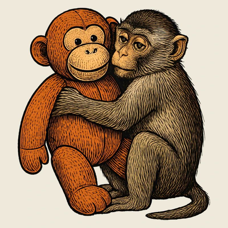 Câlin de singe : Amitié de singe