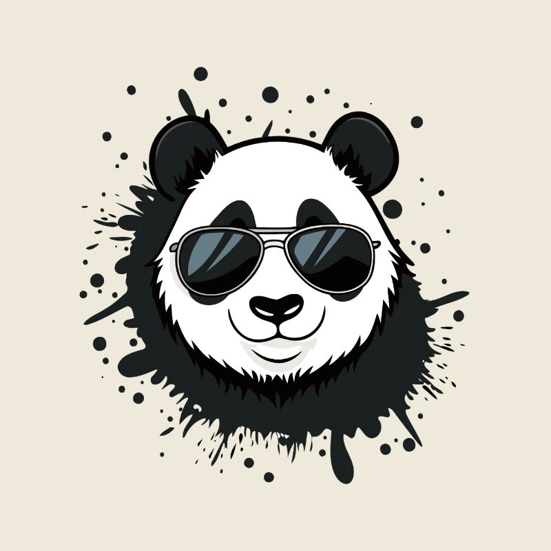 Panda lunettes splatter