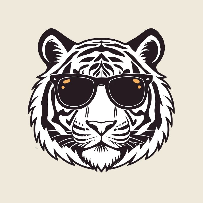 Tiger chic black glasses