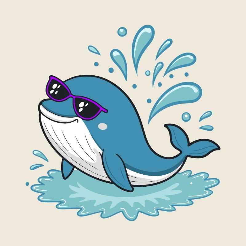 Baleine Surfeuse en Lunettes de Soleil