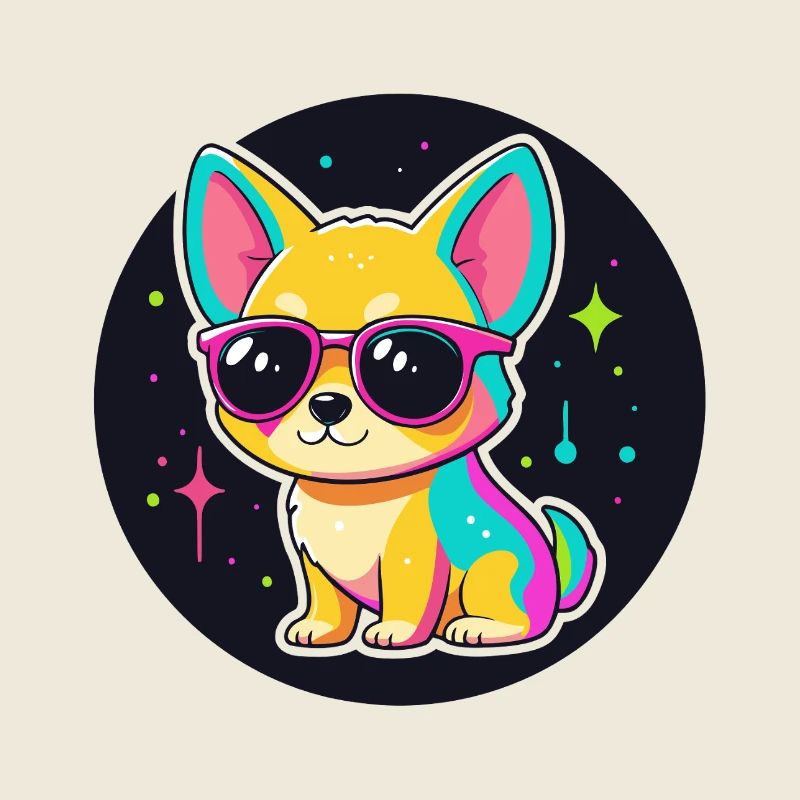 Dog Cosmos Neonbrille