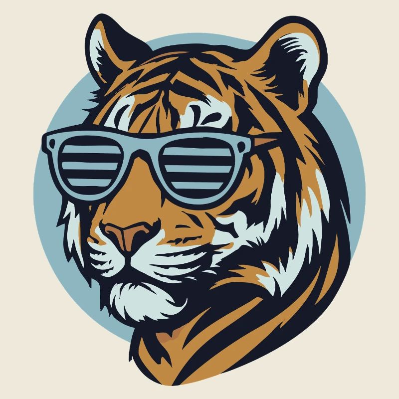 Tiger with Sunglasses – Retro Pop Style
