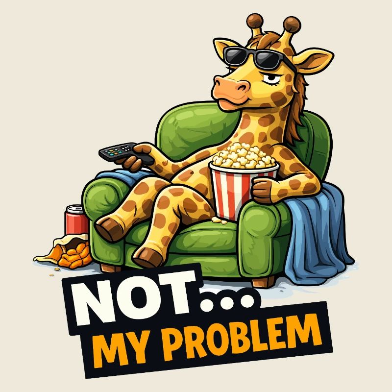 Not My Problem Giraffe Couch Meme