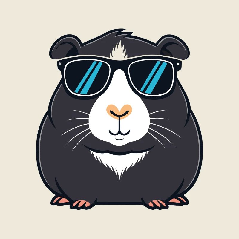 Kapybara Schwarze Kühle Sonnenbrillen