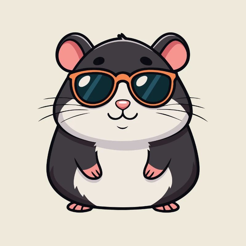 Hamster chic lunettes orange