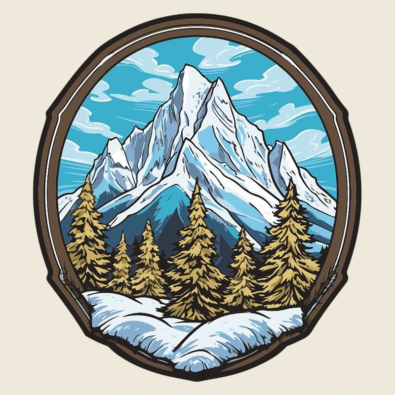 Alpine Mountain Panorama Badge