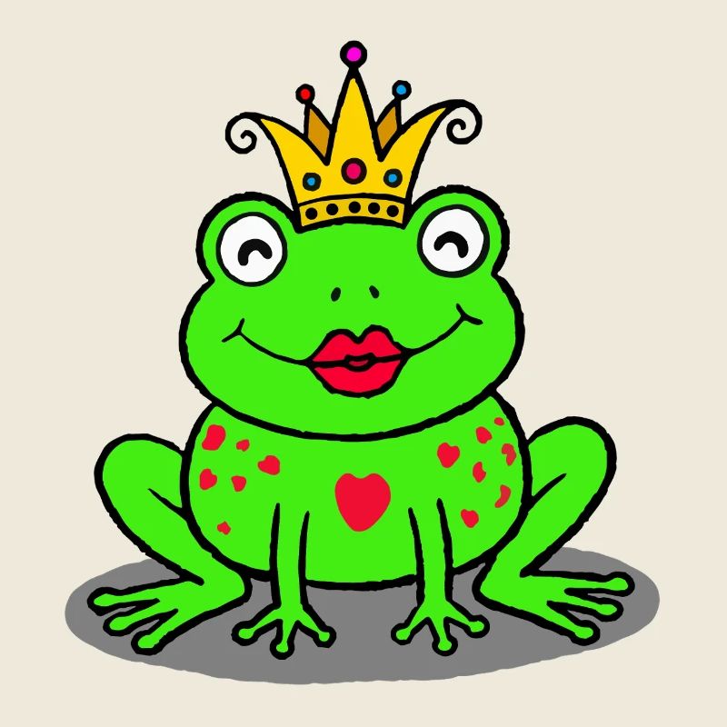 Grenouille royale au cœur
