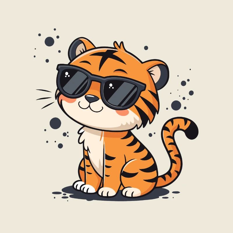 Tiger Chic Cartoon-Sonnenbrillen