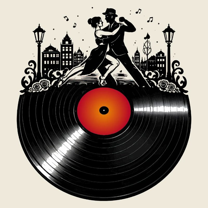 Tango Vinyl Dance Music Rétro Design