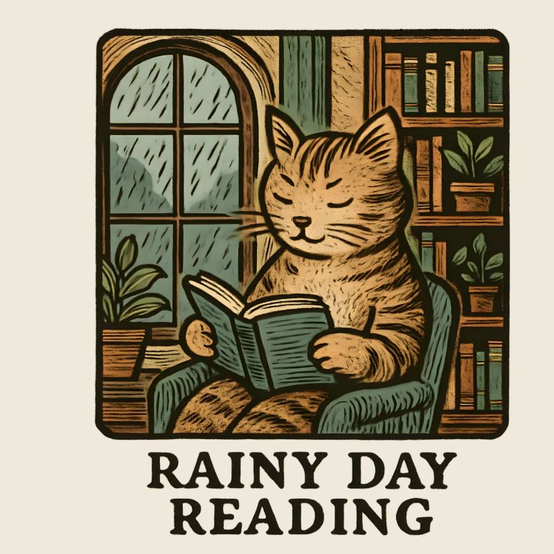 Lecture du chat de pluie