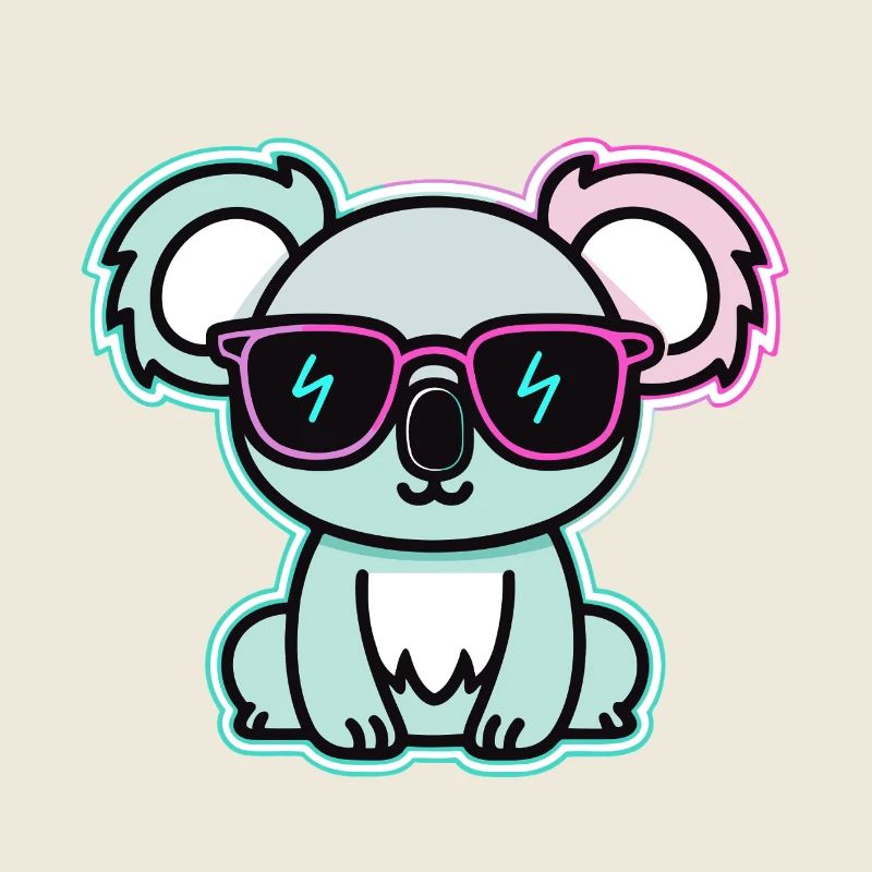 Koala-Neonbrillen