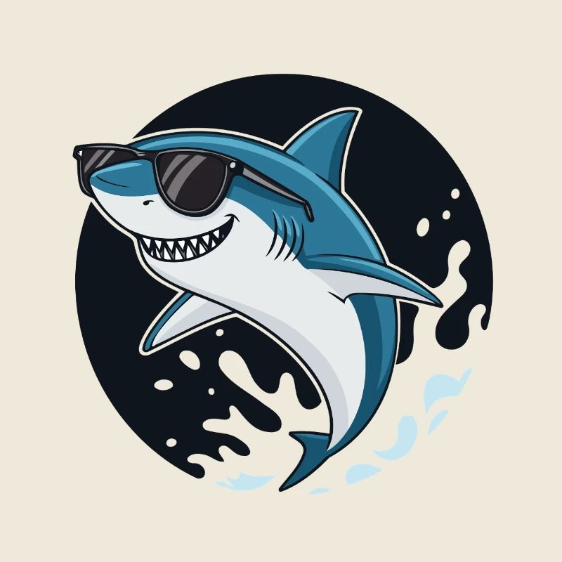 Surferhai mit dunkler Brille