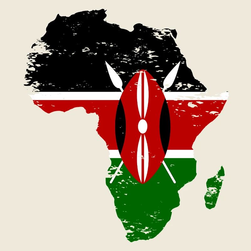 Kenia_Flagge_Afrika_used_used