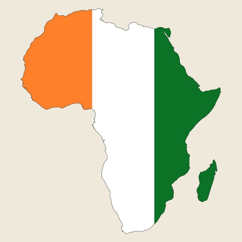 Elfenbeinküste Flagge Afrika