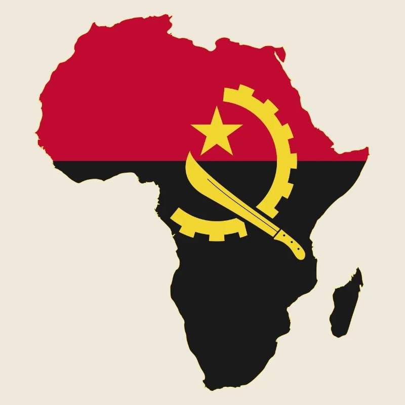 Drapeau angolais : Afrique utilisée