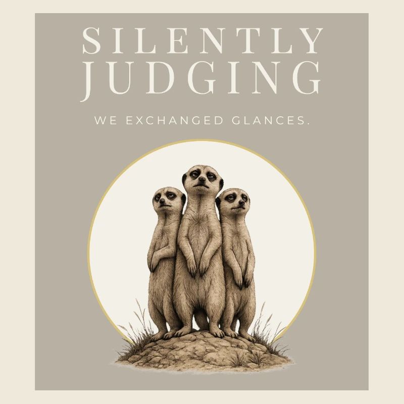 Silently Judging Funny Meerkat