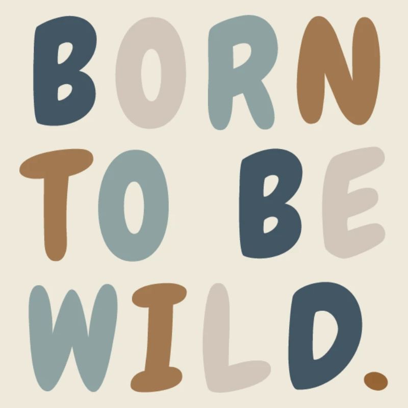 Born Wild Boho Cute Minimalist Shirt