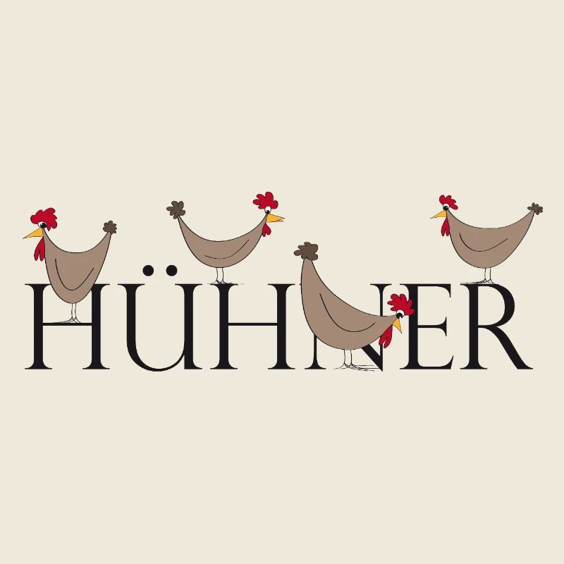 Lustiger Hühnergruß auf Keksdesign