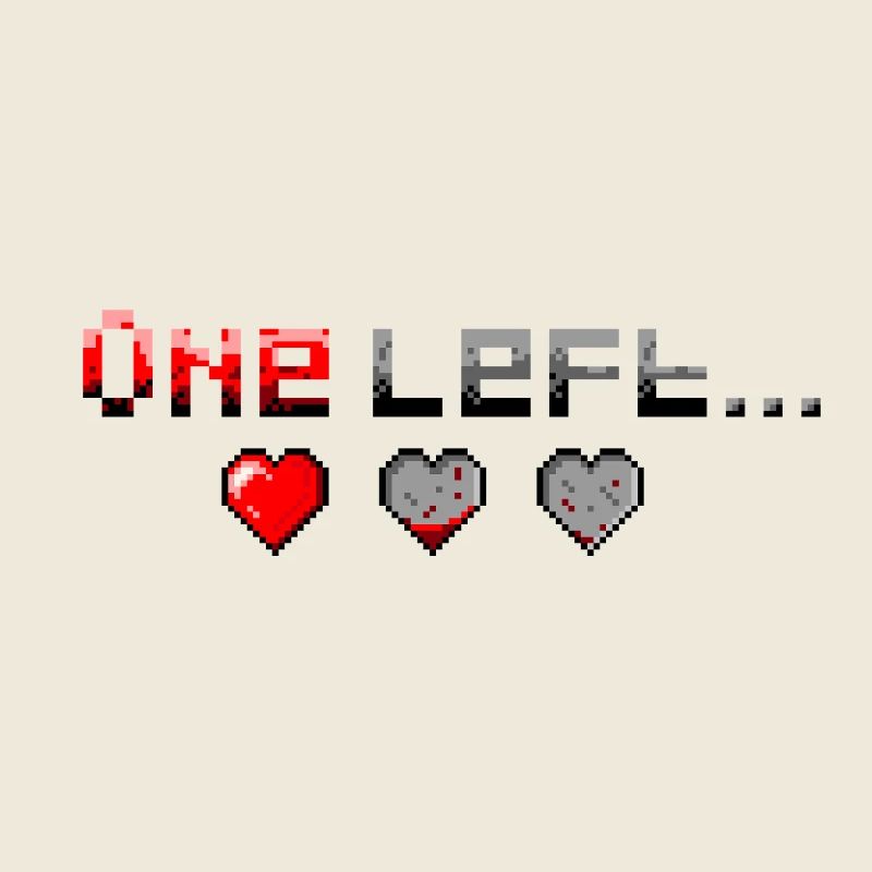 Pixel Art One Heart Left