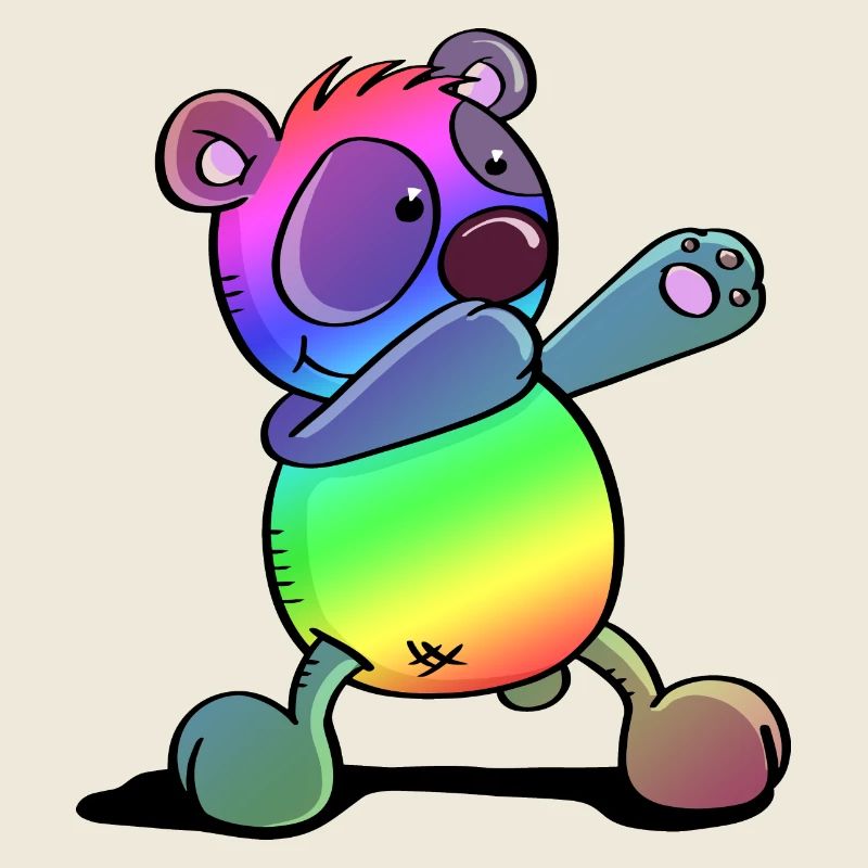 Colorful Panda - Dab Dance - Dabbing - Panda