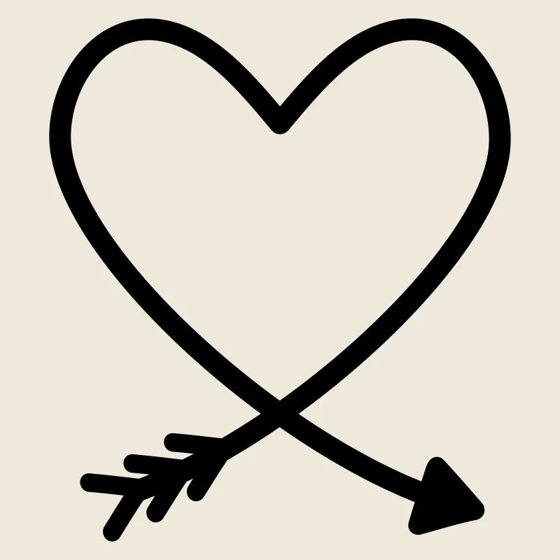 Coeur flèche amour amitié force idée cadeau