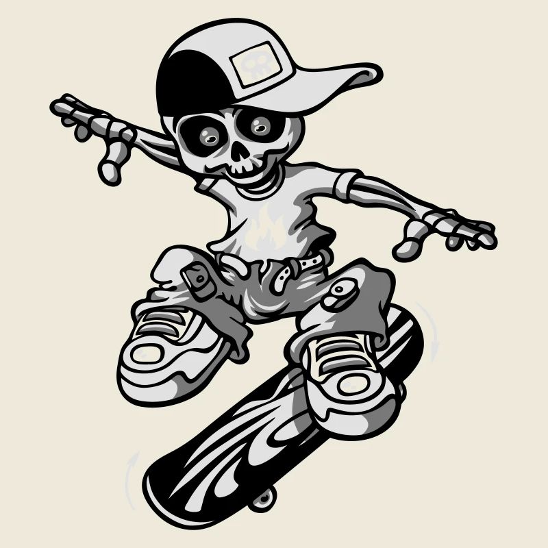 squellette skateur