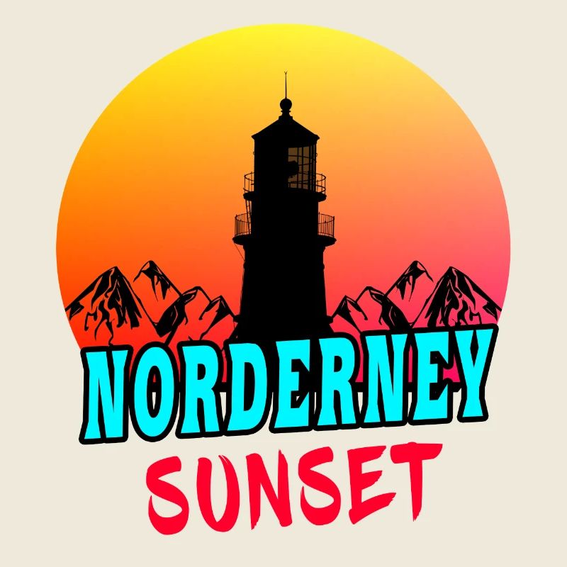 Norderney Sunset lighthouse design / gift idea