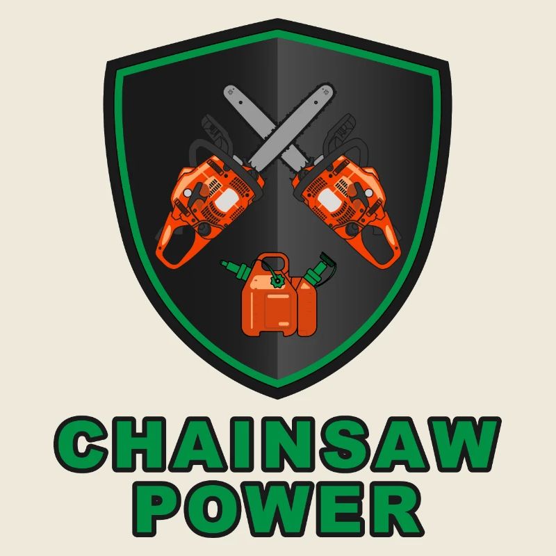 Blason de puissance de tronçonneuse - Boîte combi de carburant
