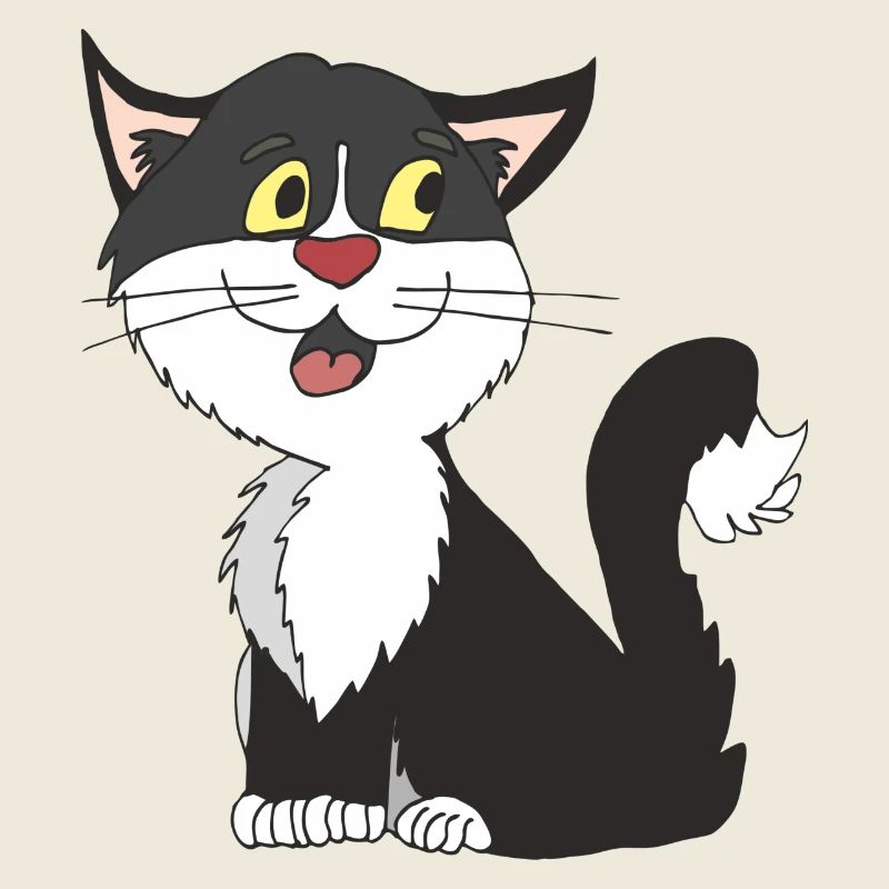 chat noir blanc