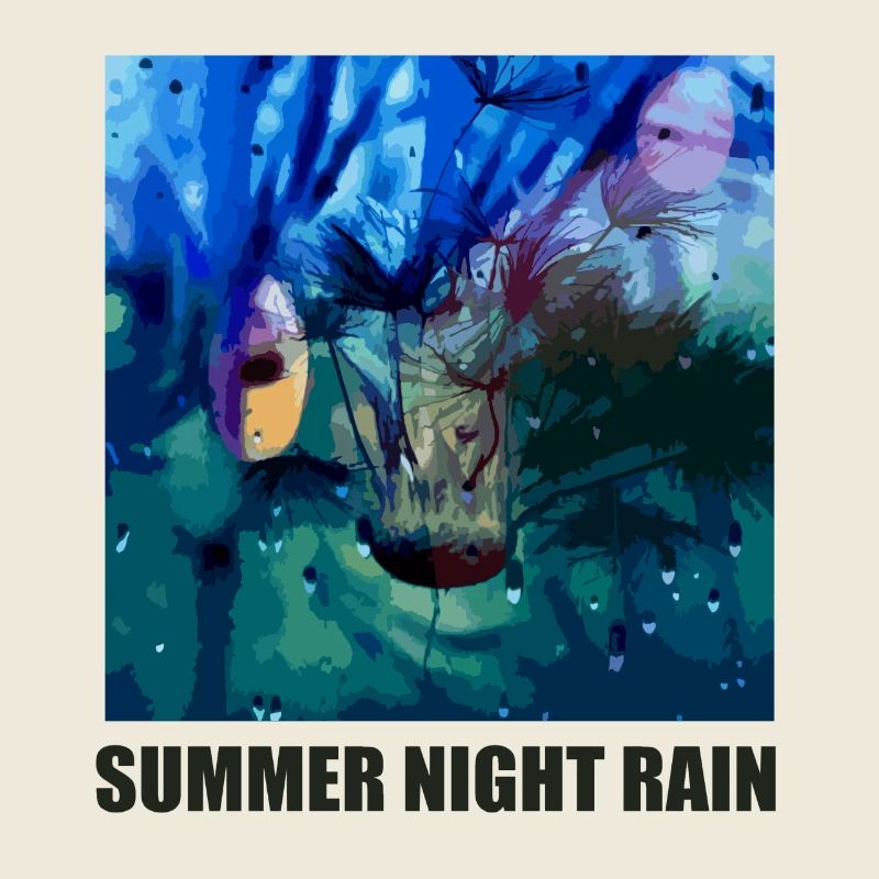 Gouttes d’ailes de pluie de nuit d’été