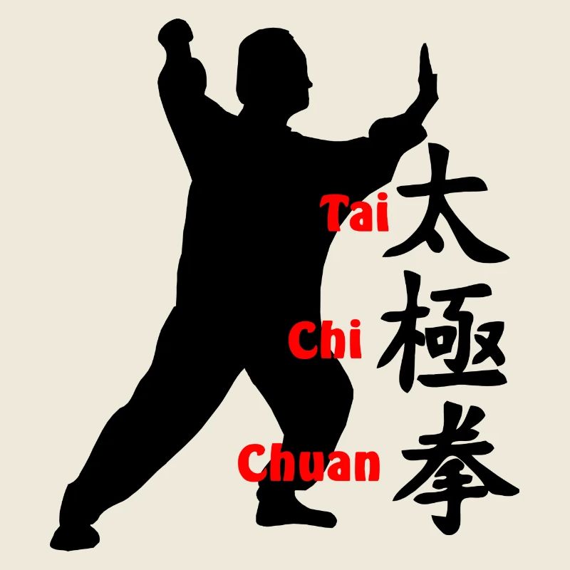 Chinesisches Zeichen und Text Taichi Chuan