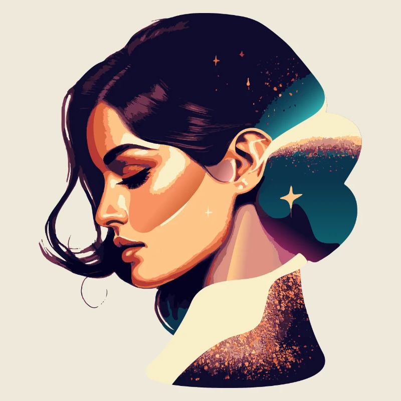Kosmische Traumfrau Illustration