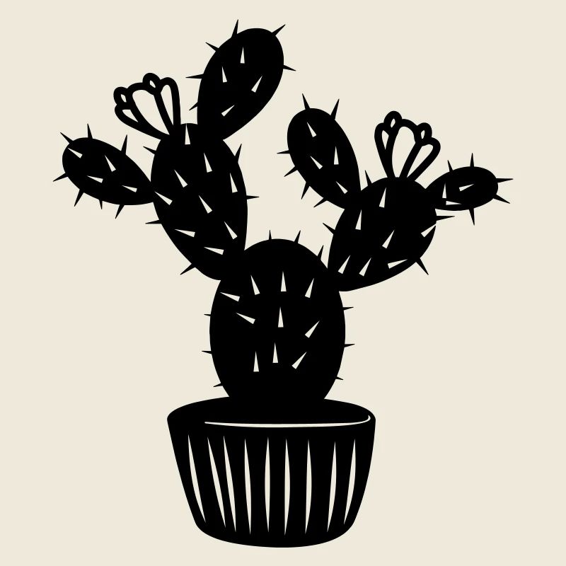 Cactus en pot de fleurs