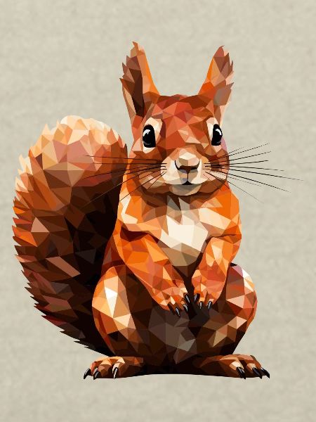 Squirrel in polygon style