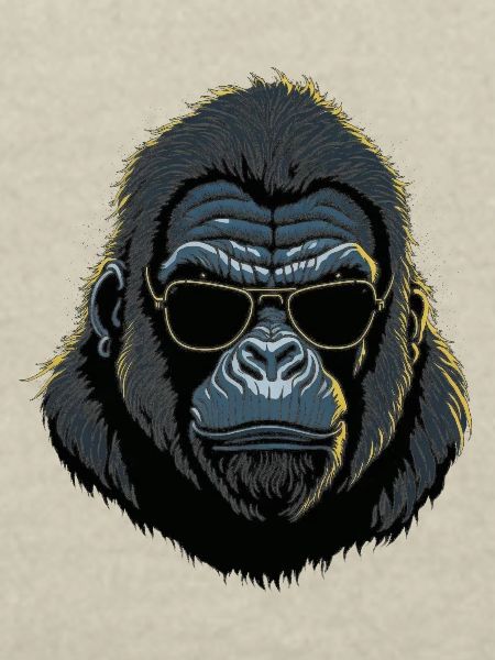 Gorilla mit Sonnenbrille